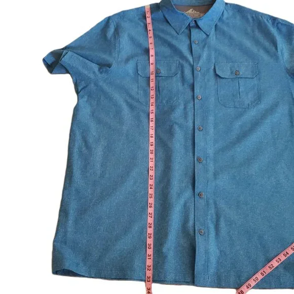 Croft & Barrow Men's Short Sleeve Button-Down Shirt, Size 2XL - Picture 8 of 10